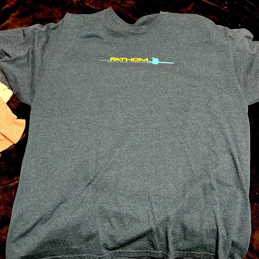 Fathom XL blue green shirt